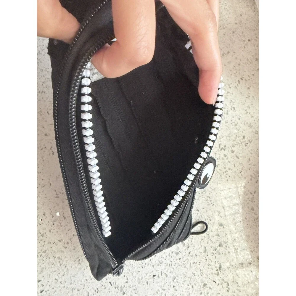 ZipIt Black Monster Pouch School Pencil Bag With White Teeth